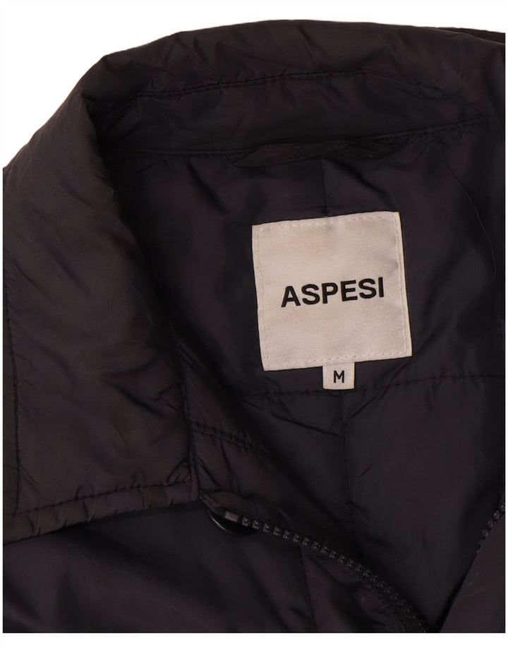 Aspesi Mens Utility Jacket UK 38 Medium Navy Blue Polyamide