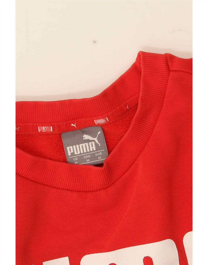 Puma Mens Graphic Sweatshirt Jumper Medium Red