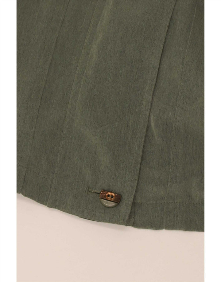 Vintage Womens Overcoat UK 14 Large  Green Polyester
