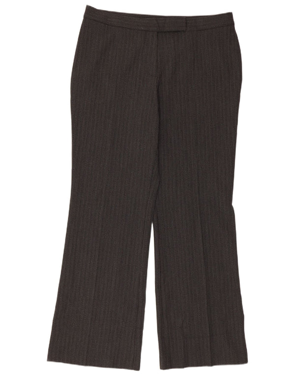 Marks & Spencer Womens Suit Trousers UK 16 Large W34 L30 Grey Striped
