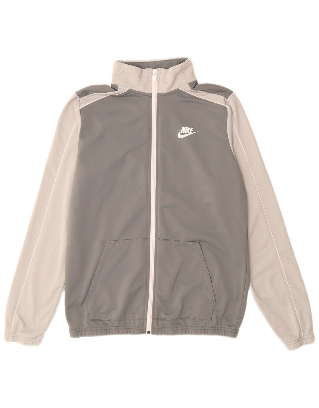 Nike Boys Tracksuit Top Jacket 13-14 Years XL Grey Polyester