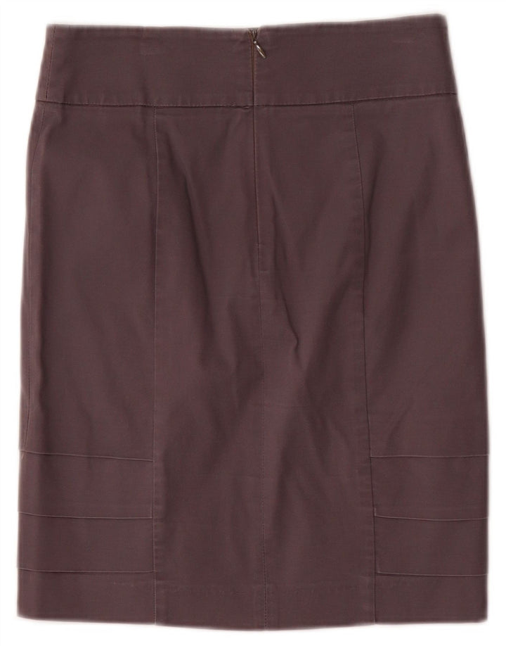 Zara Womens Pencil Skirt XS W26 Grey Cotton