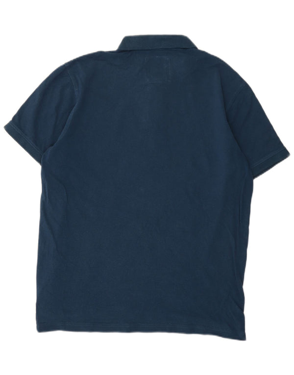 Crew Clothing Mens Polo Shirt Large Navy Blue Cotton