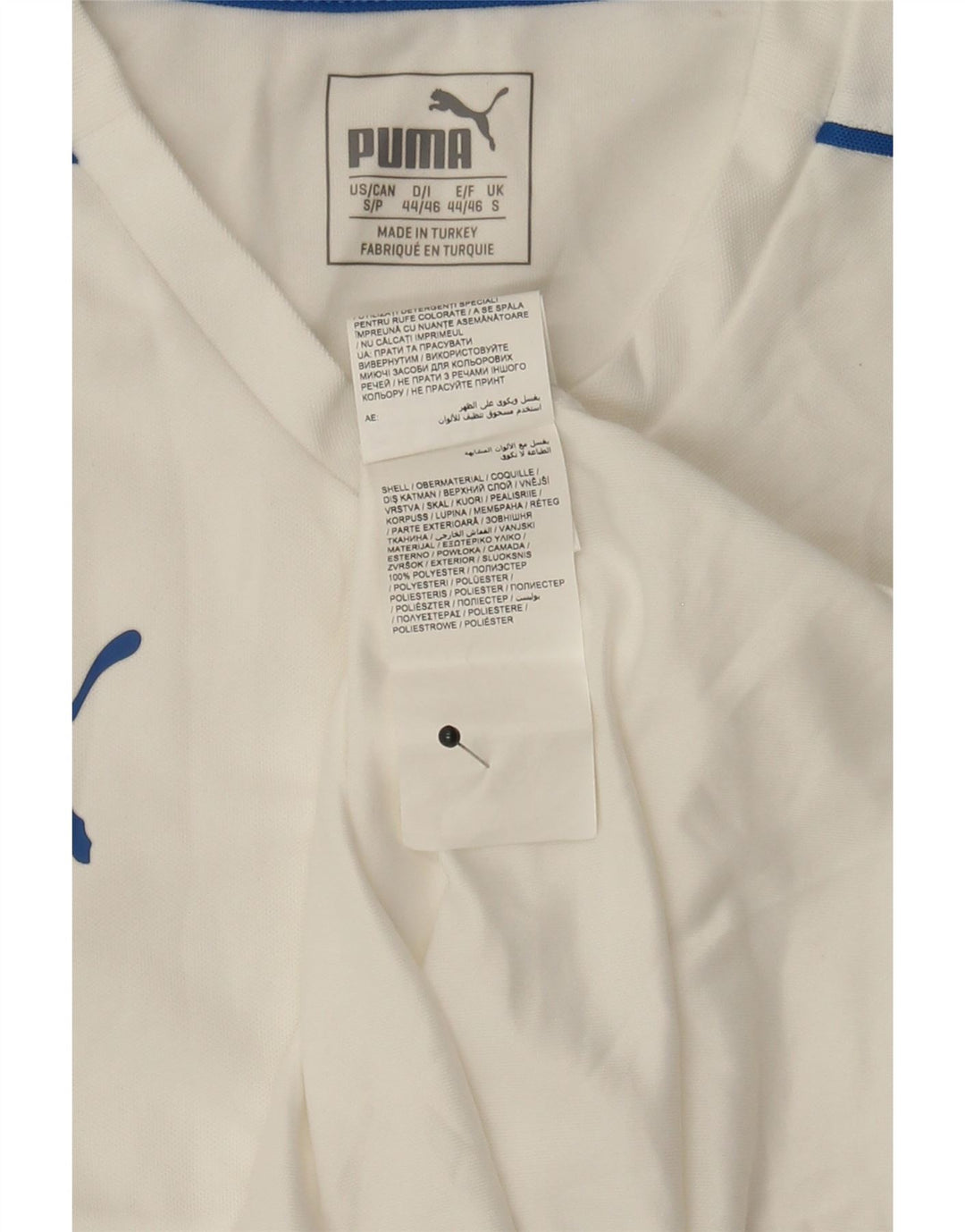 PUMA Mens Graphic T-Shirt Top Small White Polyester Vintage Puma and Second-Hand Puma from Messina Hembry 