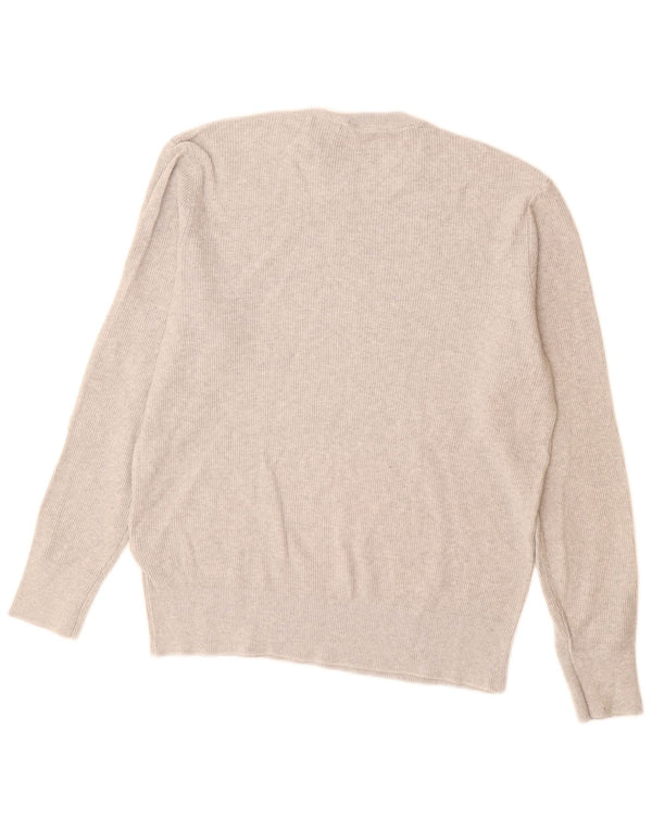 Zara Mens Crew Neck Jumper Sweater Large Grey Cotton