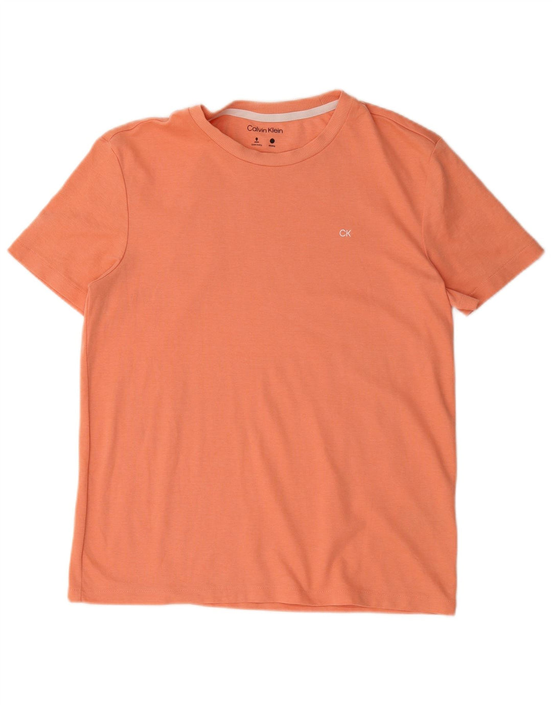 Calvin Klein Mens T-Shirt Top Medium Orange Cotton