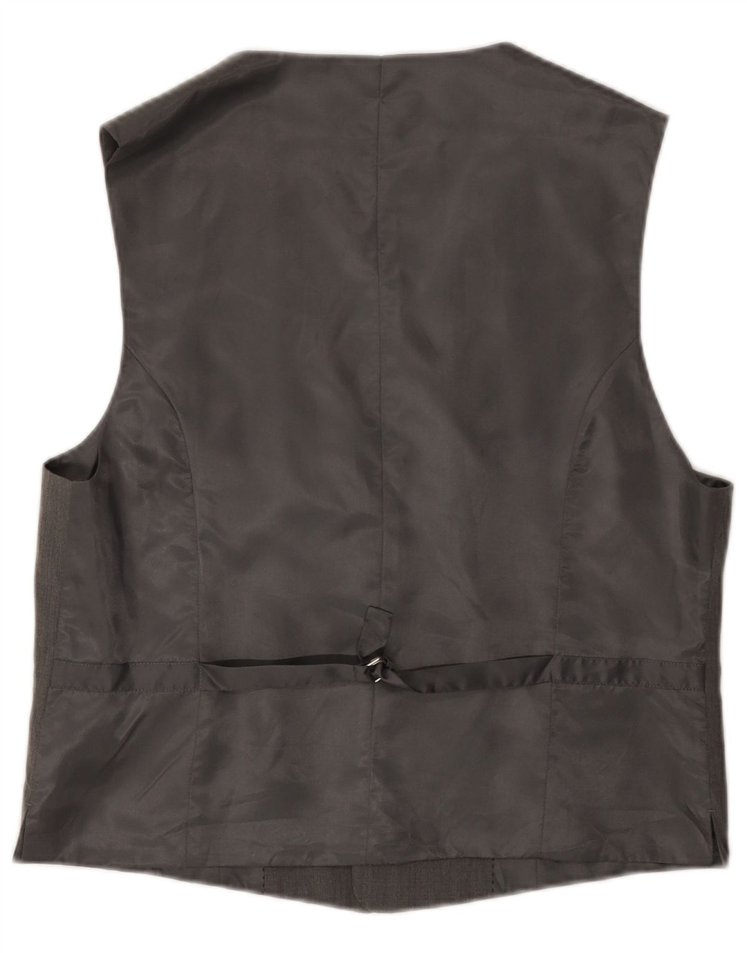 Benetton Mens Waistcoat IT 54 XL Grey Wool