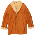 Vintage Mens Shearling Jacket UK 36 Small Brown Shearling