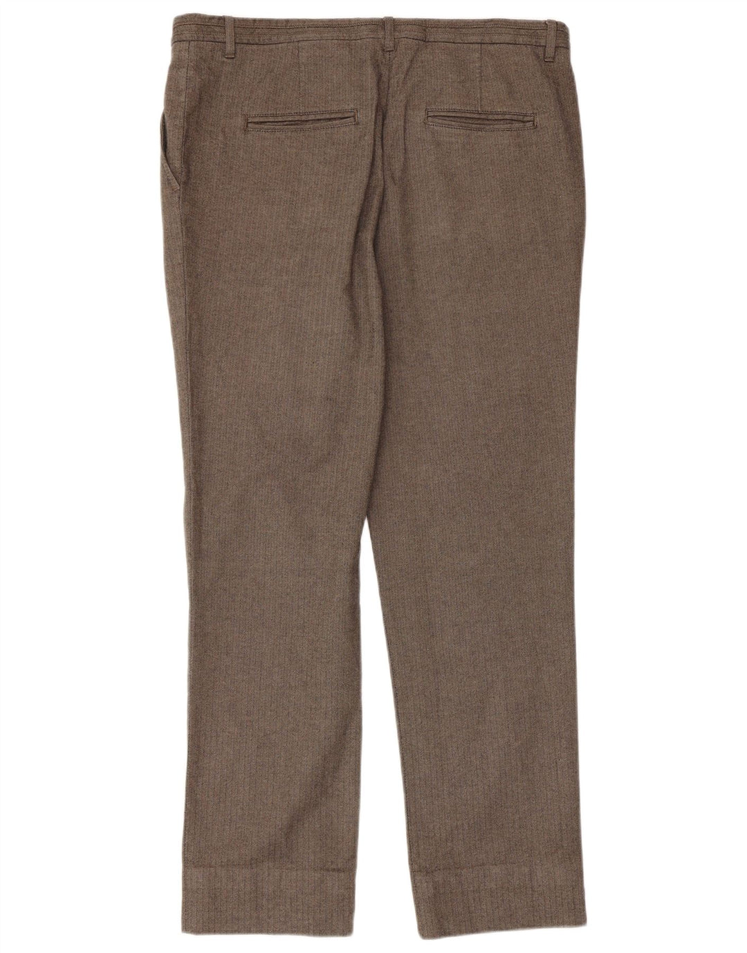 Zara Mens Straight Suit Trousers W36 L31  Grey Herringbone Cotton