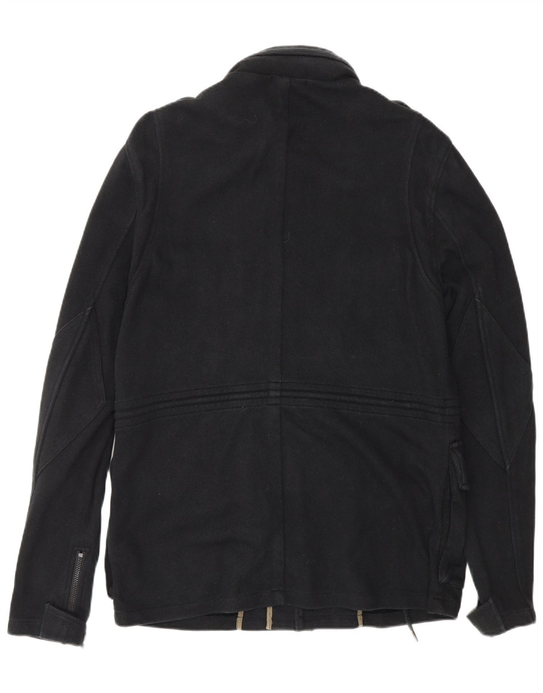 DKNY Mens Military Jacket UK 38 Medium Black Cotton
