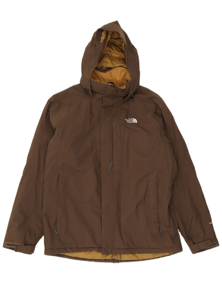The North Face Mens Hooded Windbreaker Jacket UK 40 Large Khaki Polyester