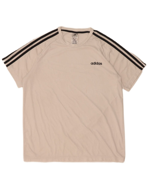 Adidas Mens Aeroready T-Shirt Top Large White Polyester