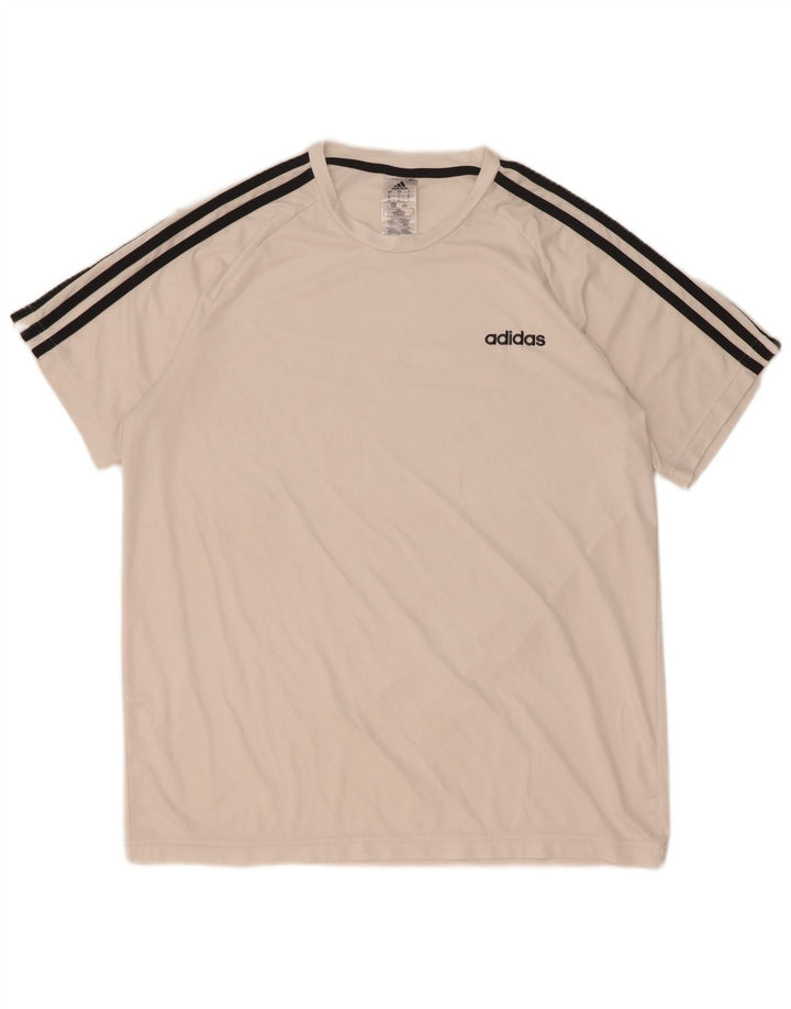 Adidas Mens Aeroready T-Shirt Top Large White Polyester