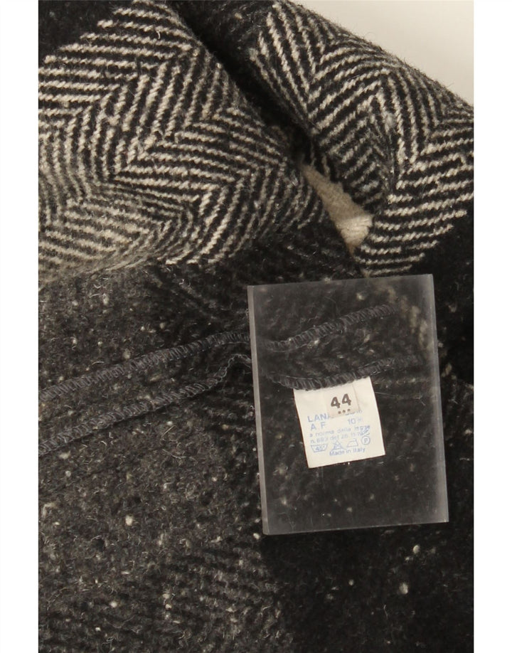 Vintage Womens Gilet IT 44 Medium Black Check Wool