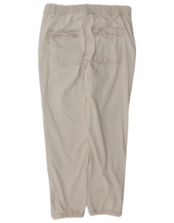 Marks & Spencer Womens Joggers Trousers UK 12 Medium W32 L26 Beige Cotton