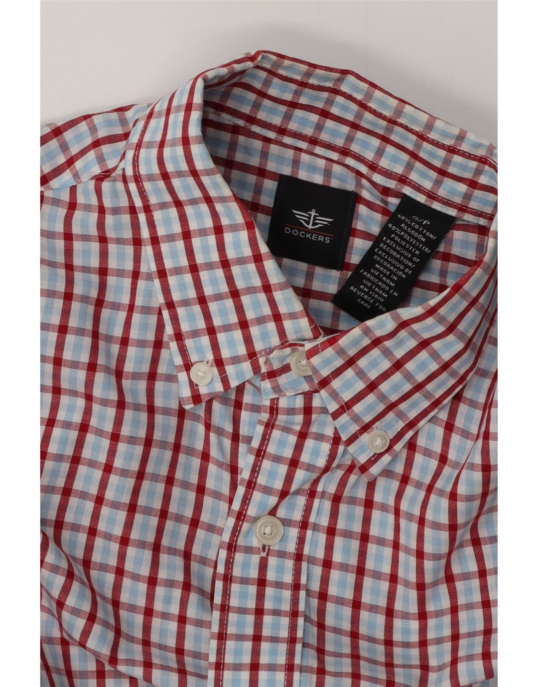 DOCKERS Mens Shirt Small Multicoloured Check Cotton