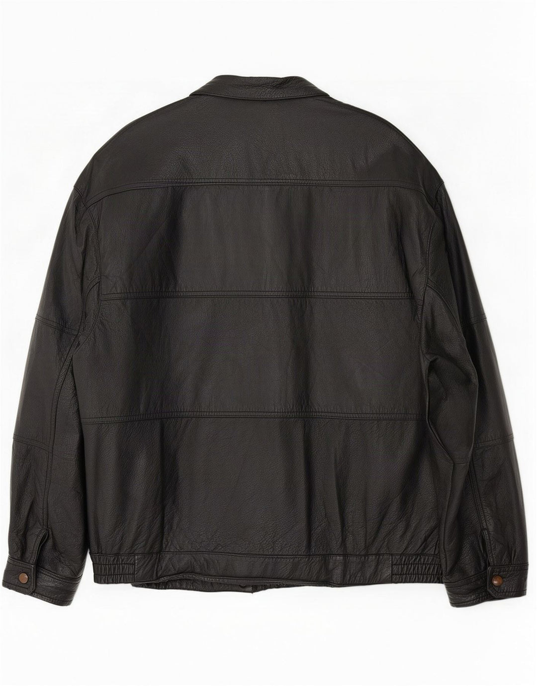 Max Moser Mens Leather Jacket IT 50 Large Black
