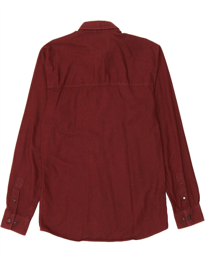 JACK & JONES Mens Core Shirt Large Burgundy Cotton Vintage Jack & Jones and Second-Hand Jack & Jones from Messina Hembry 