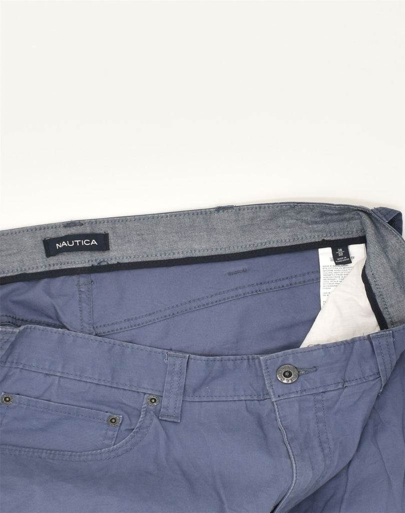 NAUTICA Mens Slim Casual Trousers W36 L32 Blue Cotton | Vintage Nautica | Thrift | Second-Hand Nautica | Used Clothing | Messina Hembry 