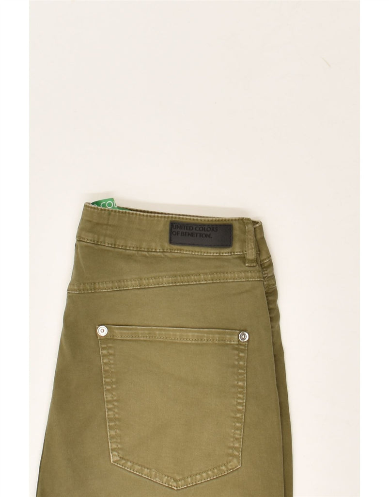 BENETTON Womens Tapered Jeans IT 40 Small W26 L25 Green Cotton | Vintage Benetton | Thrift | Second-Hand Benetton | Used Clothing | Messina Hembry 