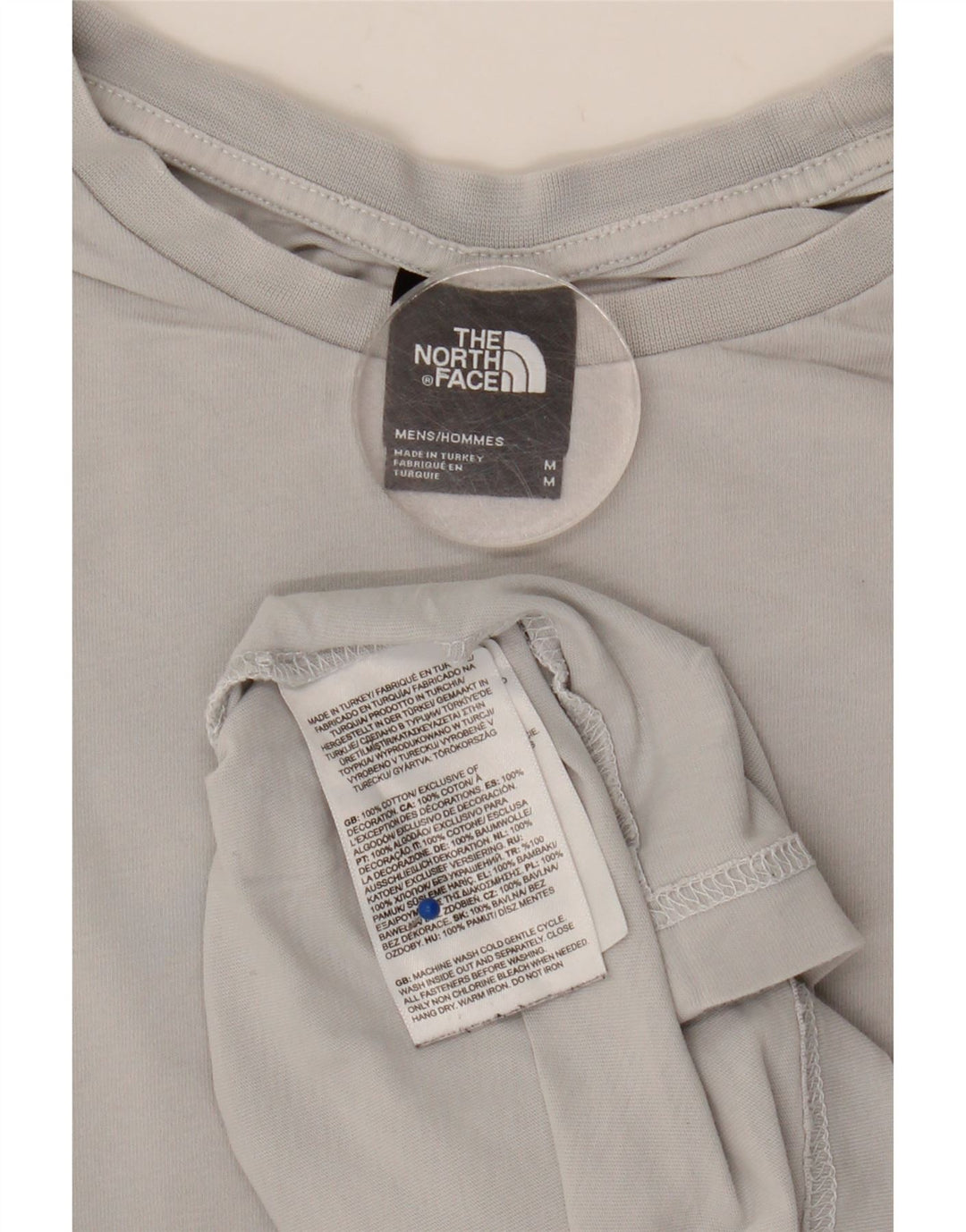 The North Face Mens Graphic T-Shirt Top Medium Grey Cotton