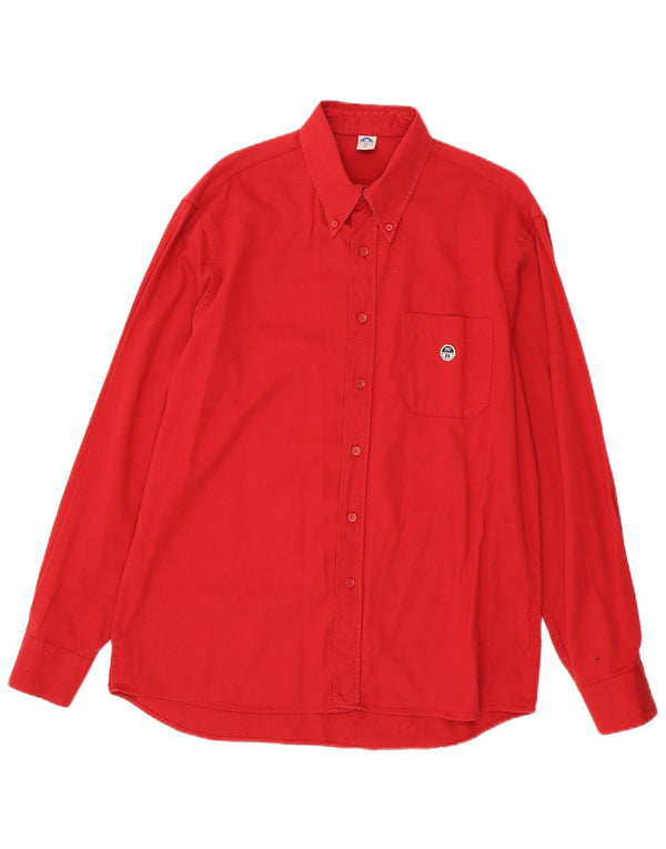 North Sails Mens Shirt XL Red Cotton