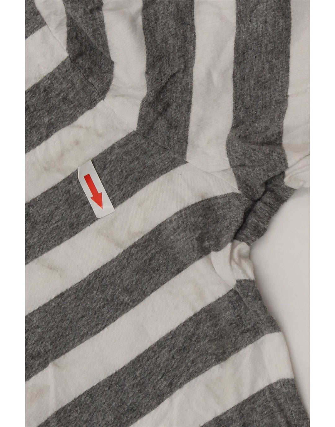 Hollister Womens Top Long Sleeve UK 12 Medium Grey Striped