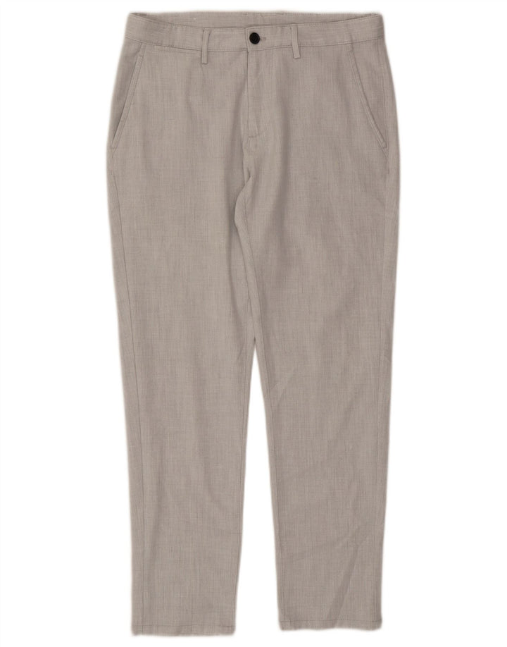 Zara Mens Slim Chino Trousers EU 40 Medium W31 L28 Grey
