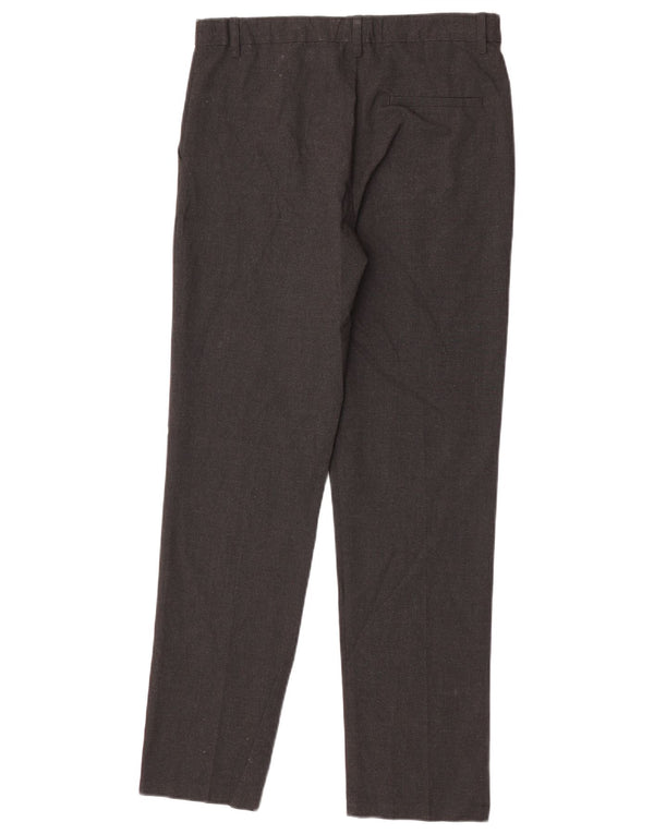 MARKS & SPENCER Boys Straight Chino Trousers 14-15 Years W29 L29 Grey
