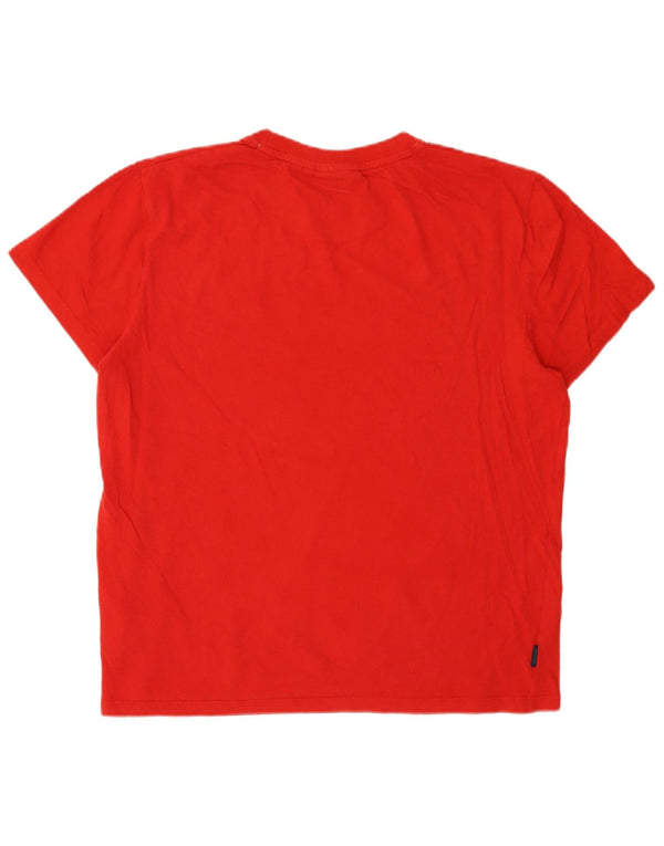 Superdry Mens T-Shirt Top XL Red Cotton