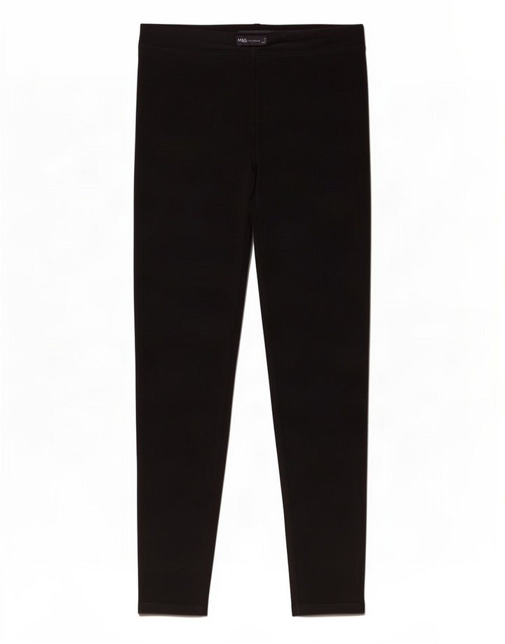 Marks & Spencer Womens Leggings UK 10 Small Black Cotton