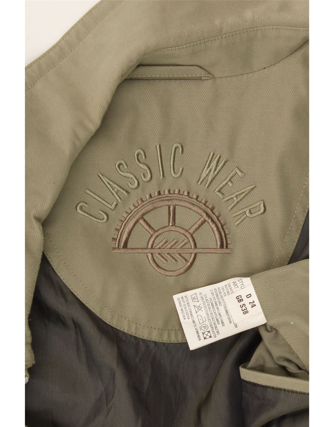 VINTAGE Mens Bomber Jacket UK 38 Medium Khaki Polyester Vintage Vintage and Second-Hand Vintage from Messina Hembry 