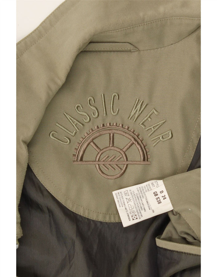 VINTAGE Mens Bomber Jacket UK 38 Medium Khaki Polyester Vintage Vintage and Second-Hand Vintage from Messina Hembry 