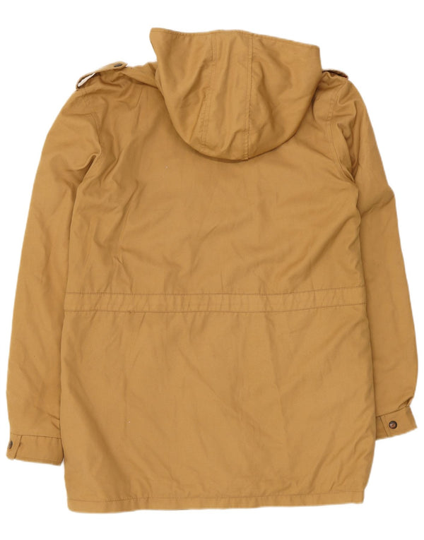 Vintage Mens Hooded Parka Jacket UK 38 Medium Beige