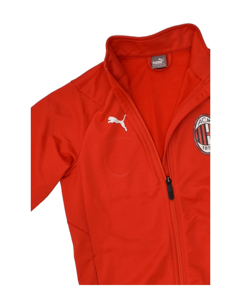 PUMA Boys AC Milan Tracksuit Top Jacket 11-12 Years Red Polyester | Vintage Puma | Thrift | Second-Hand Puma | Used Clothing | Messina Hembry 