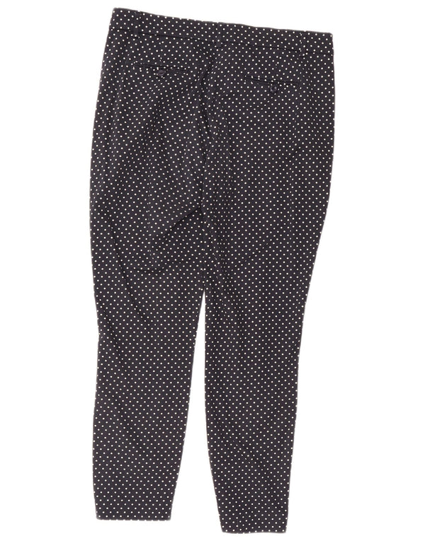 Phase Eight Womens Chino Trousers UK 14 Large W32 L27 Navy Blue Polka Dot