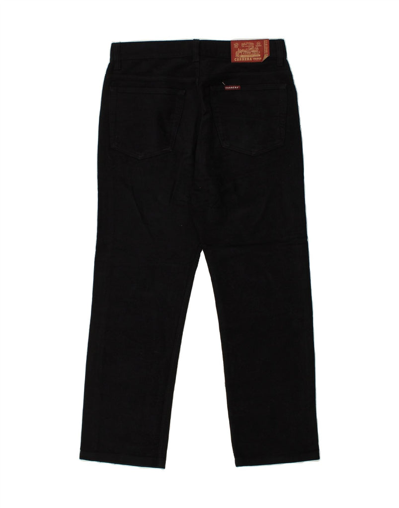CARRERA Mens Straight Casual Trousers IT 48 Medium W33 L27 Black Cotton | Vintage Carrera | Thrift | Second-Hand Carrera | Used Clothing | Messina Hembry 