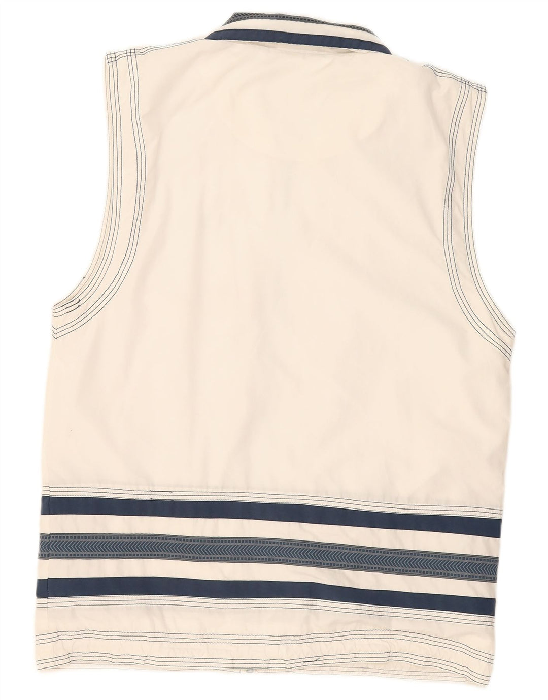 Killtec Mens Gilet UK 38 Medium White Striped Polyester