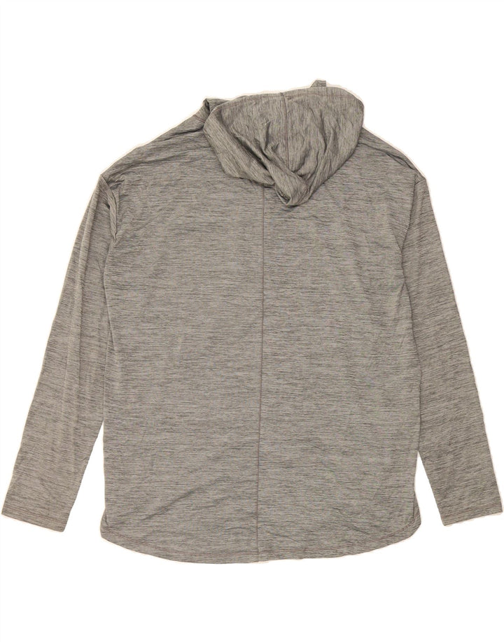 EDDIE BAUER Womens Oversized Hooded Top Long Sleeve UK 10 Small Grey Vintage Eddie Bauer and Second-Hand Eddie Bauer from Messina Hembry 