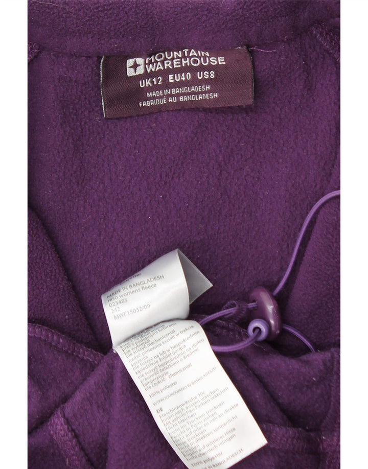 Mountain Warehouse Womens Fleece Jacket UK 12 Medium Purple Polyester