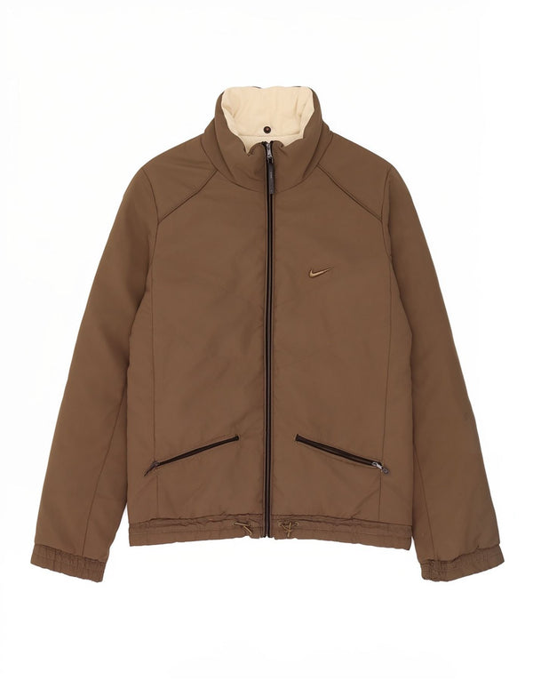 Nike Womens Reversible Jacket UK 40 Large Brown Colourblock