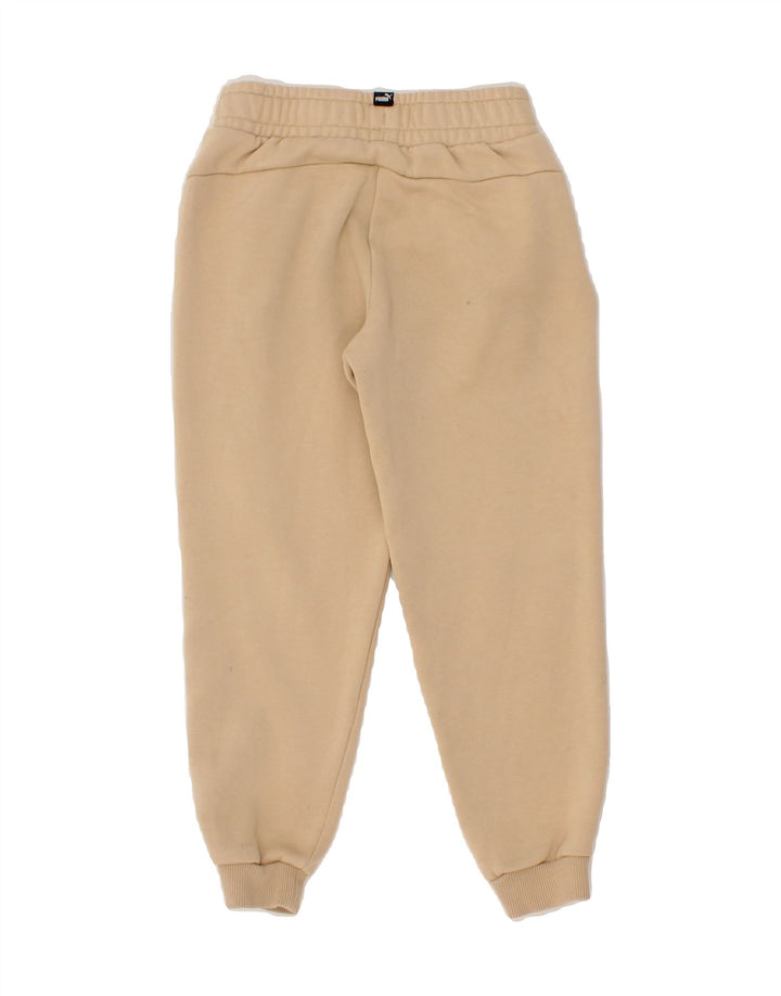 PUMA Boys Graphic Tracksuit Trousers Joggers 7-8 Years Beige Vintage Puma and Second-Hand Puma from Messina Hembry 