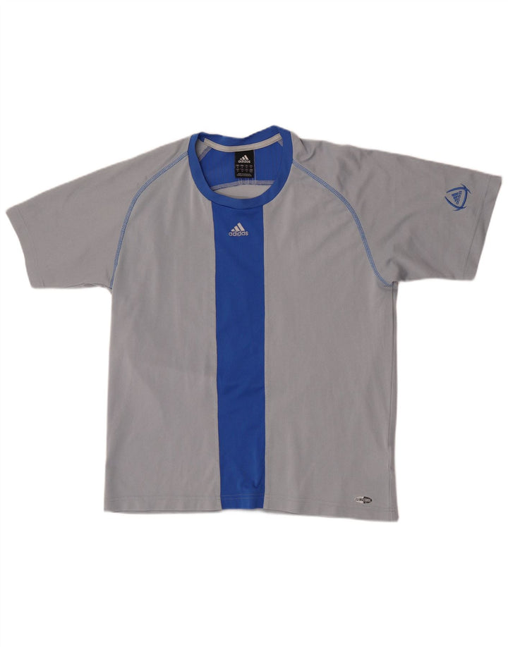 Adidas Mens Climacool T-Shirt Top Medium Grey Colourblock Polyester