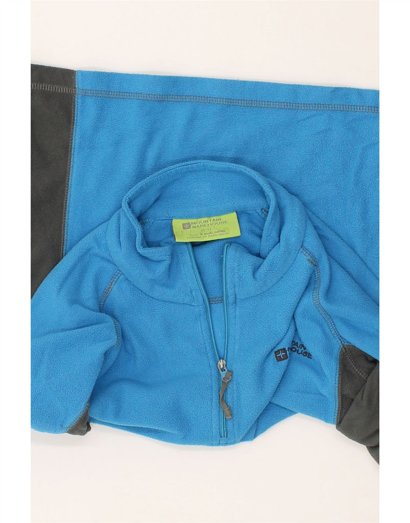 MOUNTAIN WAREHOUSE Boys Zip Neck Fleece Jumper 11-12 Years Blue | Vintage Mountain Warehouse | Thrift | Second-Hand Mountain Warehouse | Used Clothing | Messina Hembry 