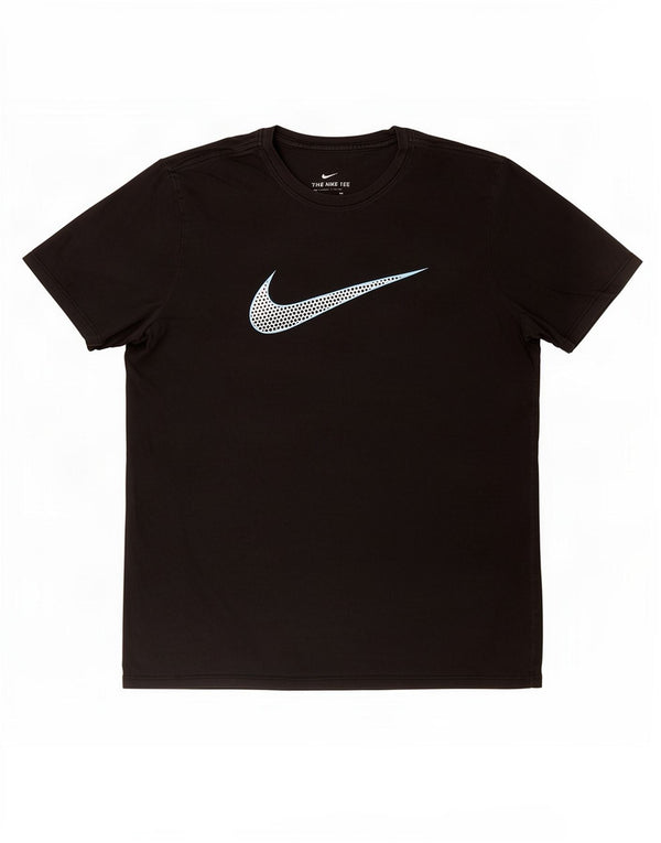 Nike Mens Athletic Cut Graphic T-Shirt Top Medium Black Cotton
