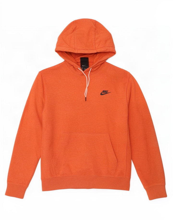Nike Mens Hoodie Jumper Small Orange Cotton
