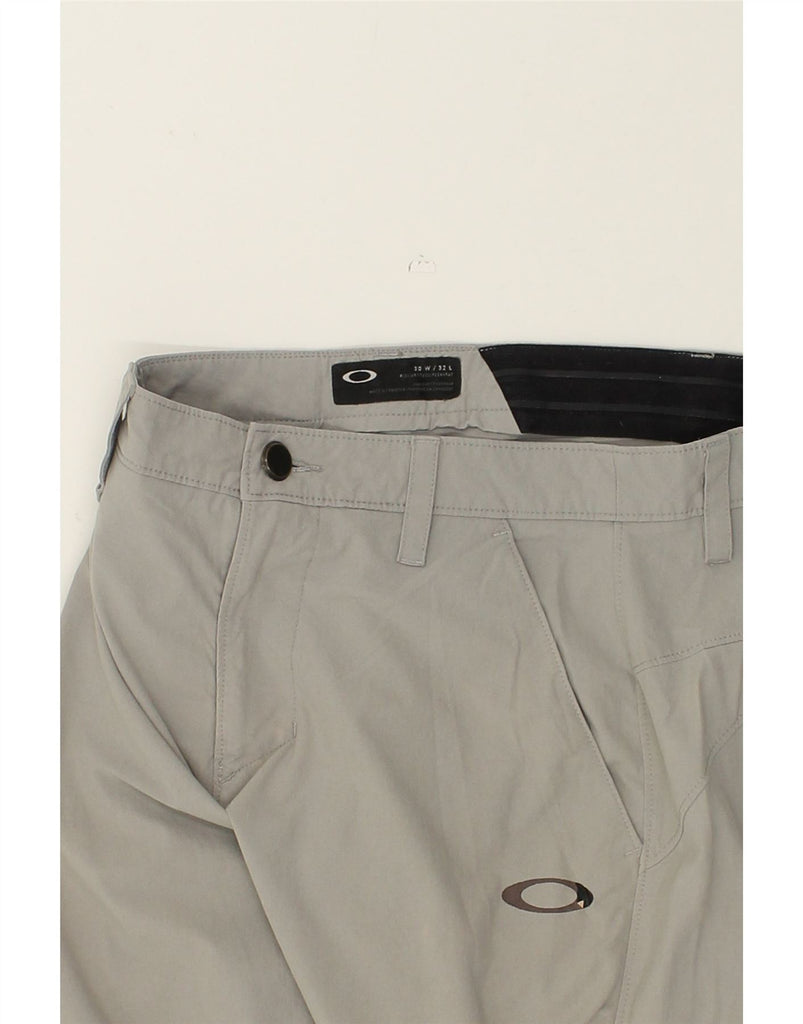 OAKLEY Mens Slim Chino Trousers W30 L32  Grey Nylon | Vintage Oakley | Thrift | Second-Hand Oakley | Used Clothing | Messina Hembry 