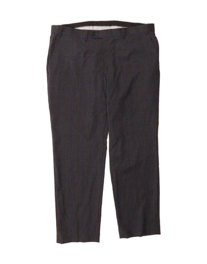 MICHAEL KORS Mens Slim Suit Trousers W38 L30 Black Check Wool Vintage Michael Kors and Second-Hand Michael Kors from Messina Hembry 
