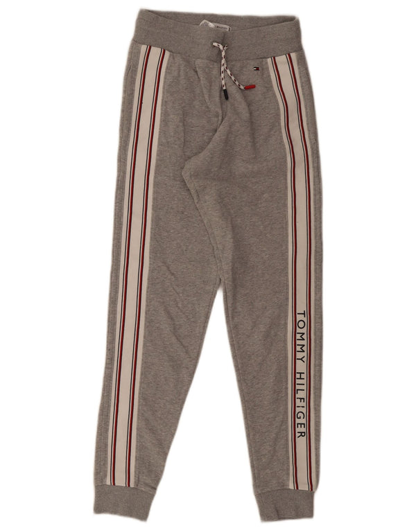 Tommy Hilfiger Mens Graphic Tracksuit Trousers Joggers XS Grey Colourblock
