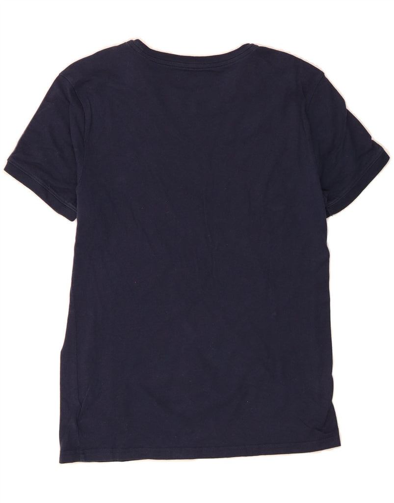 TOMMY HILFIGER Mens Graphic T-Shirt Top Small Navy Blue Cotton Vintage Tommy Hilfiger and Second-Hand Tommy Hilfiger from Messina Hembry 
